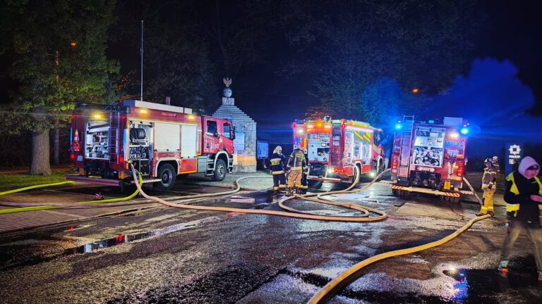 Nocny pożar w Wilkowicach. Ogień objął piętro i dach, w akcji aż 14 zastępów straży