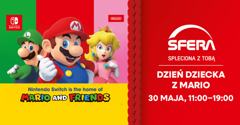 Galeria Sfera zamieni się w świat Mario. Na dzieci czeka dzień pełen gier i nagród