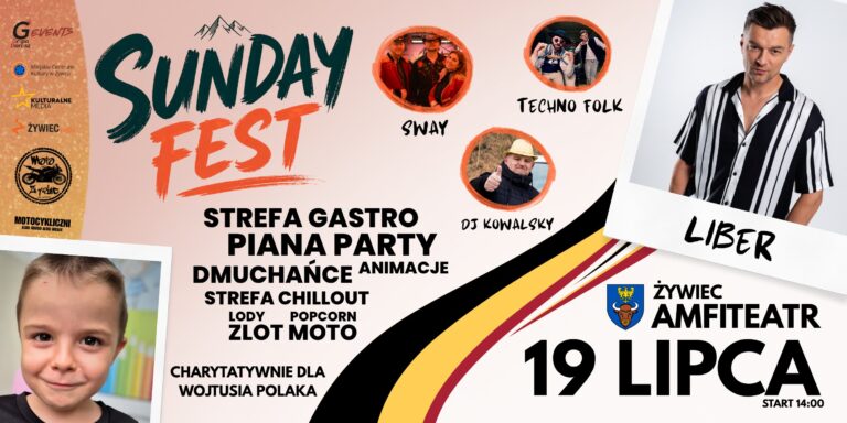 Sunday Fest w Żywcu połączy koncerty, motocykle i licytacje. Wszystko, by pomóc Wojtusiowi w walce z DMD