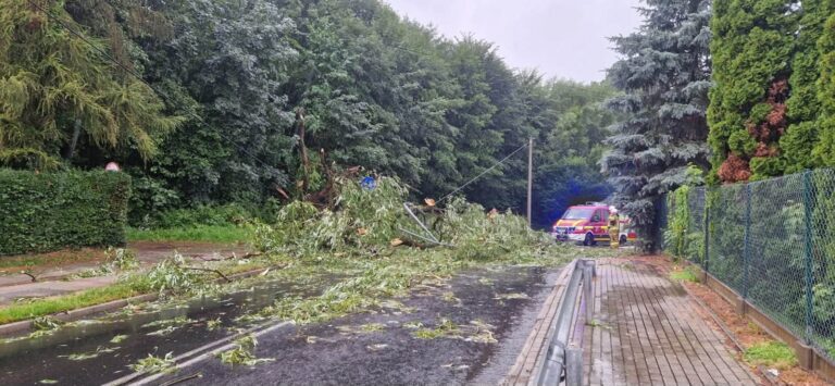 Tysiące mieszkańców bez prądu po nawałnicy. TAURON wskazał, że naprawy mogą potrwać do poniedziałku