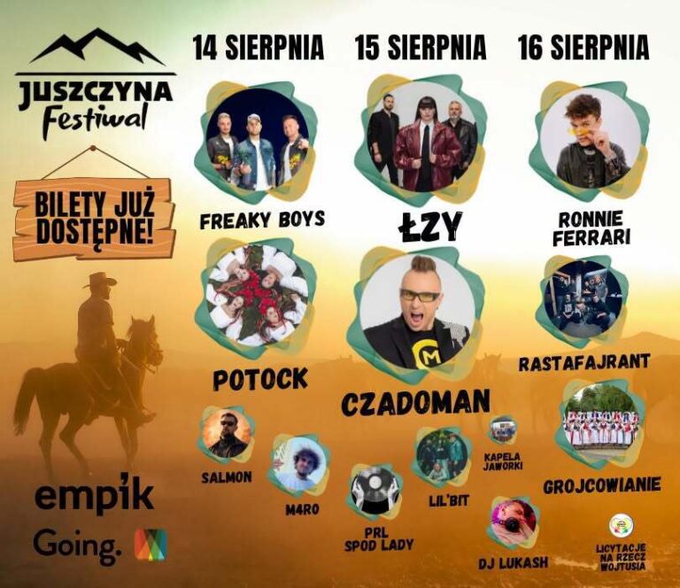 To już w najbliższy weekend. Trzy dni koncertów w Juszczynie, znane gwiazdy , wielki lunapark i mnóstwo atrakcji