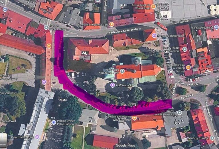 Od poniedziałku zmiany w centrum Żywca. Zamkną fragment ulicy zamkowej, zmieni się organizacja ruchu
